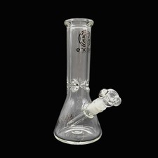 Encore Glass Beaker Base Water Pipe with Tree Percolator and White Accents — listing 2