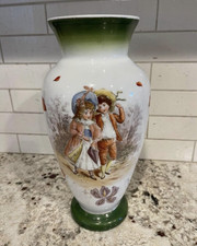Antique Victorian Green Milk Glass Floral Salt or Pepper Shaker with Embossed Blossoms — listing 2