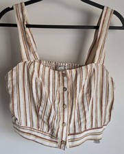 Women's Striped Square-Neck A-Line Blouse Top, Multicolor Vertical Stripe — listing 3