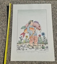 Josip Generalić 'Erntezeit' (Harvest Time) Naive Art Exhibition Print, 1977 — listing 4