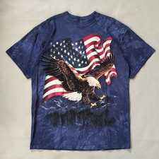 The Mountain Bald Eagle Winter Scene Tie-Dye T-Shirt, Size XXL — listing 2