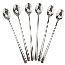 Set of 4 Mismatched Stainless Steel Iced Tea / Long-Handle Spoons — listing 5