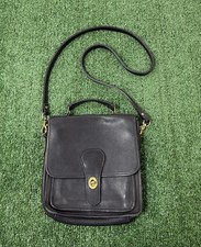 Coach Station Bag Vintage Black Leather Crossbody Messenger — listing 5