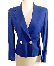 Christian Dior Vintage Cropped Double-Breasted Jacket with Naval Braid Trim, Size M — listing 3
