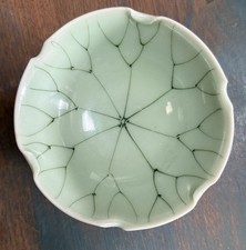 Celadon Green Lotus Flower Bowl and Underplate Set — listing 6