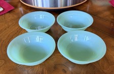 Fire-King Jane Ray Jadeite 12-Piece Set with Fiesta Yellow Plates, listing 6