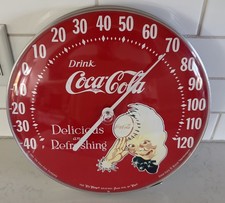 Vintage Coca-Cola "Things Go Better With Coke" Round Dial Thermometer