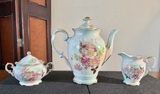 Schumann Bavaria Porcelain Scalloped Bowl with Pink Roses and Gold Filigree — listing 2