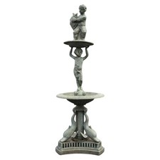 Cast Aluminum Three-Cherub Tiered Garden Fountain Component — listing 3