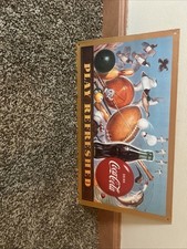 Coca-Cola "Be Refreshed" Embossed Tin Sign with Pin-Up Girl and Bottle — listing 5