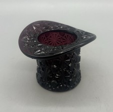 Pressed Glass Top Hat Novelty Dish (Daisy & Button Pattern) — listing 6