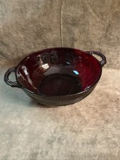 Anchor Hocking Royal Ruby 'Coronation' Depression Glass Berry Bowl Set (5 pieces) — listing 4