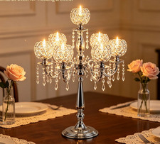 Heavy Clear Crystal Glass Candle Holder / Tealight Votive No mark visible — listing 2