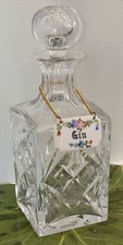 Saint-Louis Crystal Conical Wine Decanter with Etched Scrollwork and Spire Stopper — listing 3