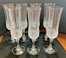 Cristal d'Arques-Durand Longchamp Crystal Champagne Flutes, Pair