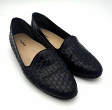 Trotters Black Leather Block-Heel Loafer Pumps, Women's 9-10 — listing 4