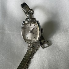 Vintage Ladies' Brown Leather Strap Watch with Gold-Tone Cushion Case — listing 3