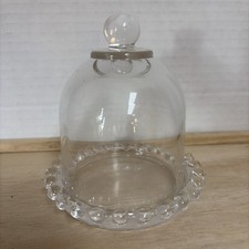 Vintage Chunky Slab Glass Dome Lamp Shade, 13" Wide, Brutalist Style, Green & Amber — listing 3