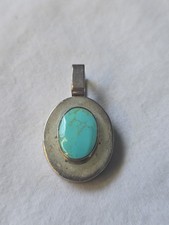Pair of Sterling Silver Cabochon Charm/Pendant Drops with Purple Stone (Sugilite/Charoite) — listing 6