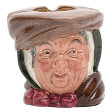 Vintage 'Sairey Gamp' Dickens Character Figurine, Hand-Painted Chalkware/Resin Maker's mark or stamp, listing 4