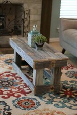 Rustic Whitewashed Reclaimed Wood Farmhouse Dining Table with 4 Chairs — listing 6