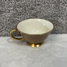 Flintridge China Cream & Platinum Trim Teacup and Saucer Set — listing 4