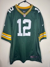 Nike Green Bay Packers Aaron Rodgers #12 On Field Football Jersey, White, Size 40 (M)