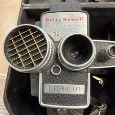 Bell & Howell 240 16mm Movie Camera with Turret-Mounted Wollensak Lenses and Leather Strap — listing 5