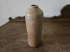Mid-Century Modern Studio Pottery Flat Bottle Vase with Abstract Design — listing 2