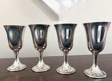 Silver-Plated Trumpet-Form Wine Goblet with Decorative Knop Stem — listing 5