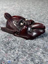 Japanese Carved Okimono of a Noh Mask Carver with Theatrical Masks — listing 4