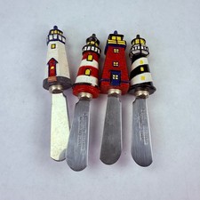 Boston Warehouse Holiday Lighthouses Spreader Set (Set of 4 Stainless Steel Cheese/Butter Spreaders) — listing 6