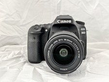 Canon EOS 80D DSLR Camera Body with EF-S 15-85mm f/3.5-5.6 IS USM Lens, Original Boxes, Charger, and Lowepro Backpack