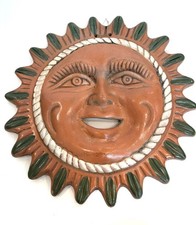 Mexican Terracotta Sun Face Wall Mask with Hands — listing 4