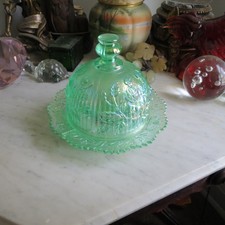 Imperial Glass Blue Figural Beehive Covered Candy Dish with Bee Finial — listing 6
