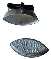 Antique Cast Iron Sad Iron Bodies - Asbestos & Gensible No. 2 (Lot of Detachable-Handle Iron Bases)