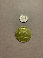 Trump July 13 2024 Assassination Attempt Gold-Tone Commemorative Coin "Fight Fight Fight", listing 6