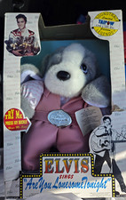 Elvis-Style Animated Plush Bear with Red Guitar in White Jumpsuit — listing 3