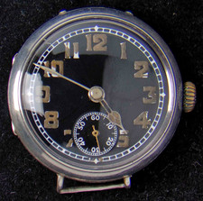 Antique Trench-Style Ladies' Wristwatch with Enamel Dial, Maker Unknown — listing 6