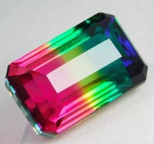 Watermelon Tourmaline Slice Cabochon in Display Case — listing 3