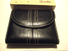 Vintage Buxton Genuine Leather Trifold Wallet with Embossed Logo, Burgundy — listing 6