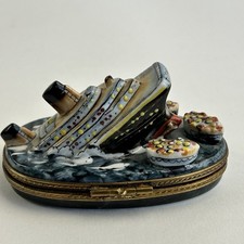Limoges France Hand-Painted Porcelain Titanic Trinket Box — listing 2