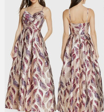 Morgan & Co. Red Beaded Lace Sweetheart Long Formal Prom Gown — listing 4