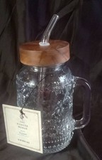 The Pioneer Woman Embossed Glass Storage Canister with Floral Ceramic Clamp Lid — listing 5