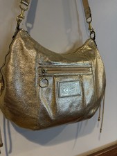 Coach Poppy Multicolor 'C' Print Glam Hobo Shoulder Bag