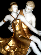German Porcelain Figurine of Rococo Courting Couple with Blue Crown Mark — listing 5