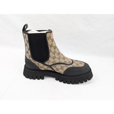 Gucci Novo GG Canvas Chelsea Boots Beige/Ebony — listing 5