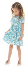Girls' Smurfette & Daisy Print Short-Sleeve Skater Dress — listing 2