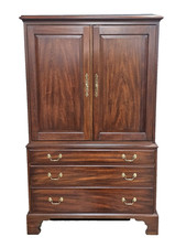 Antique Mahogany Gentleman's Chifforobe with Queen Anne Legs