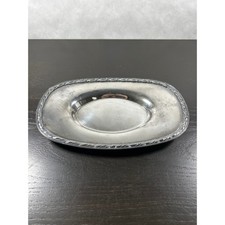 Silver Serving Piece Edge with Hallmarks and Maker's Mark, Gadrooned Border — listing 6